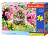 Puzzle Castorland Kitten in Flower Garden 100 DIelikov
