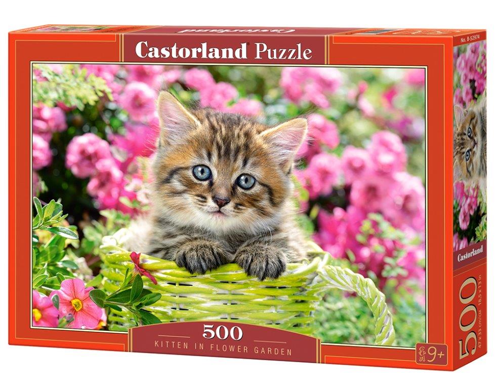 Castorland Puzzle Kitten in Flower Garden 500 Dielikov