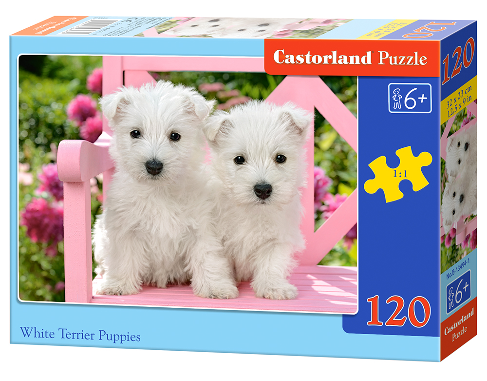Castorland Puzzle White Terrier Puppies 120 Dielikov
