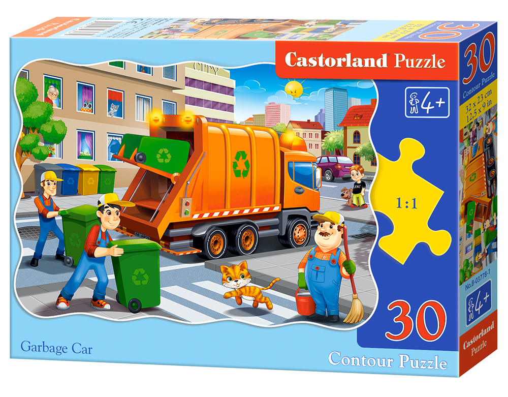 Puzzle Castorland Garbage Car  30 Dielikov