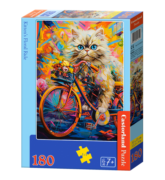 Kitten's Floral Ride