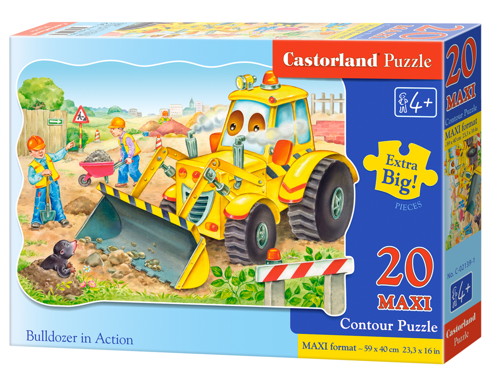 Puzzle Castorland Bulldozer in action 20 dielikov