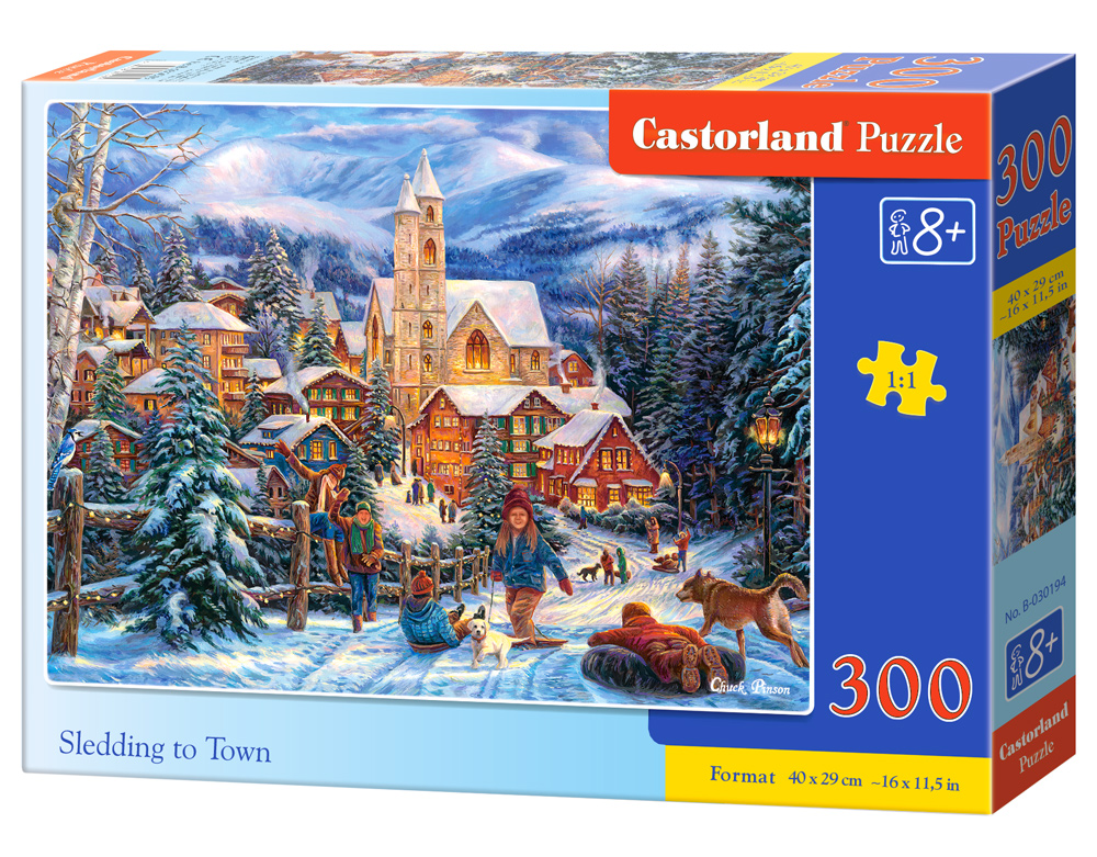 Castorland Puzzle SLEDDING TO TOWN 300 dielikov
