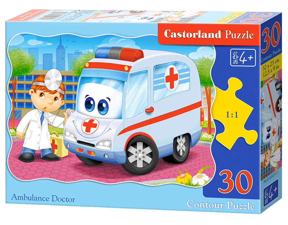 Puzzle Castorland Ambulance Doctor  30 Dielikov