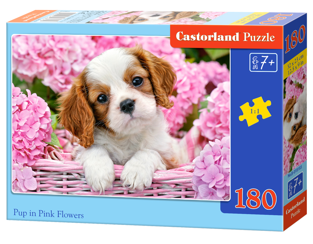 Castorland Puzzle Pup in Pink Flowers 180 dielikov