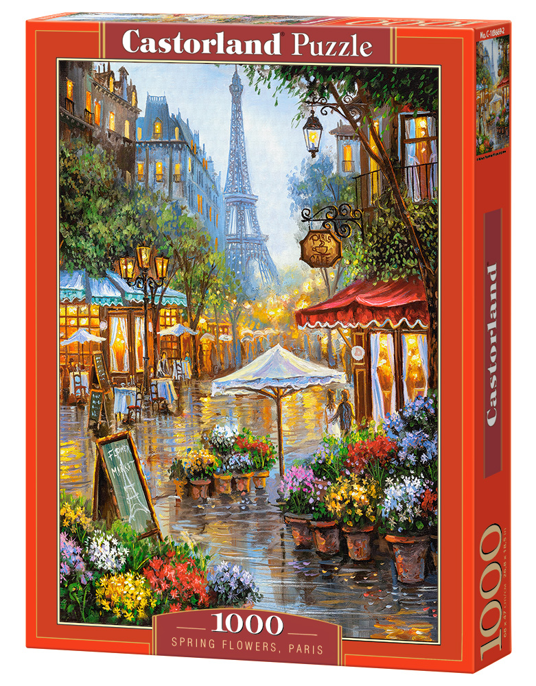 Puzzle Castorland Spring Flowers, Paris 1000 Dielikov